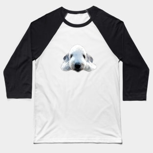 Bedlington Terrier Head Art Baseball T-Shirt